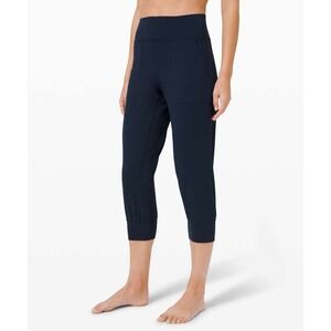 Lululemon Align Cropped Pants Navy Blue High Rise Yoga‎ Pilates Workout